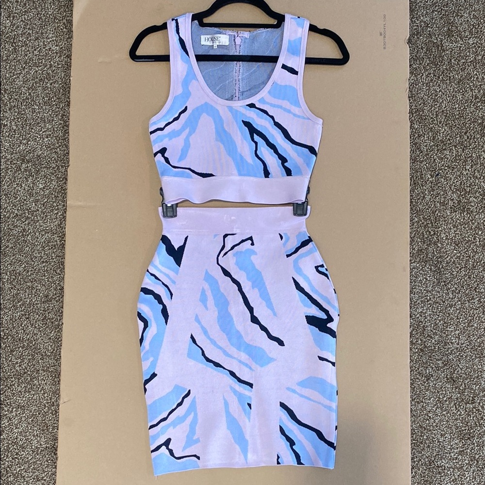 Purple and Blue Patterned 2 piece set